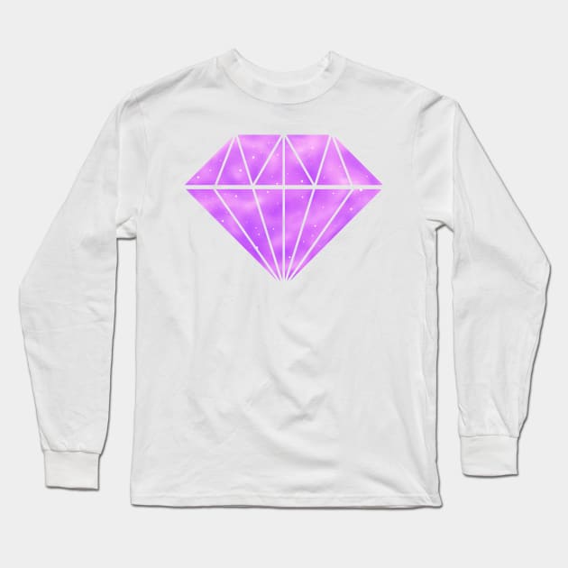 Purple Diamond Long Sleeve T-Shirt by TotalGeekage